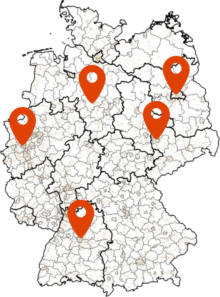 Standorte der dgp sind Berlin, Düsseldorf, Hannover, Leipzig und Stuttgart.
