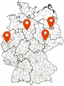 Karte DGP Standorte Deutschland