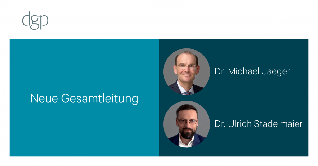 Dr. Michael Jaeger und Dr. Ulricht Stadelmaier als Gesamtleitung der dgp