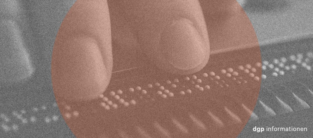 Header dgp informationen Fachbeitrag Barrierefreiheit von Online-Tests Eignungstest Einstellungstest