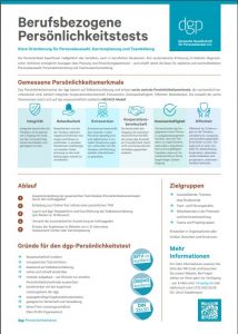 Berufsbezogene Persönlichkeitstests der Deutschen Gesellschaft für Personalwesen e.V. (dgp) - Klare Orientierung für Personalauswahl, Karriereplanung und Teambildung