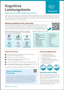 Kognitive Leistungstests der Deutschen Gesellschaft für Personalwesen e.V. (dgp) - Objektive Prognose für Erfolg in Ausbildung, Studium und Beruf