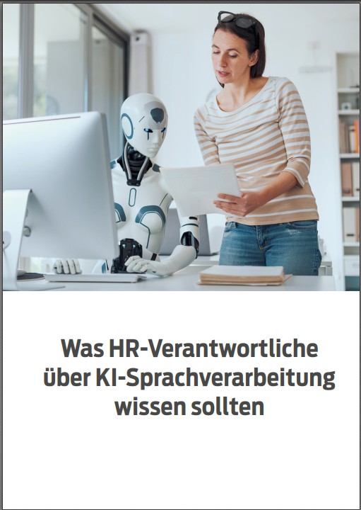 Titelblatt mit Überschrift: Was HR-Verantwortliche über KI-Spracherkennung wissen sollten